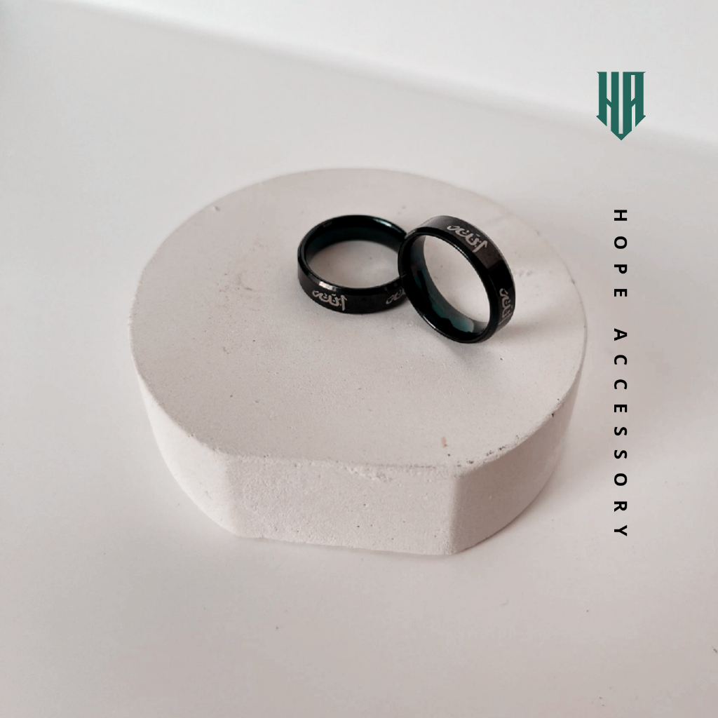 Hopeacc | Lafadz Allah | Cincin Pria | Cincin Titanium | Cincin Anti Karat