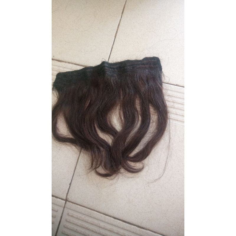 hair clip rambut asli 30 cm