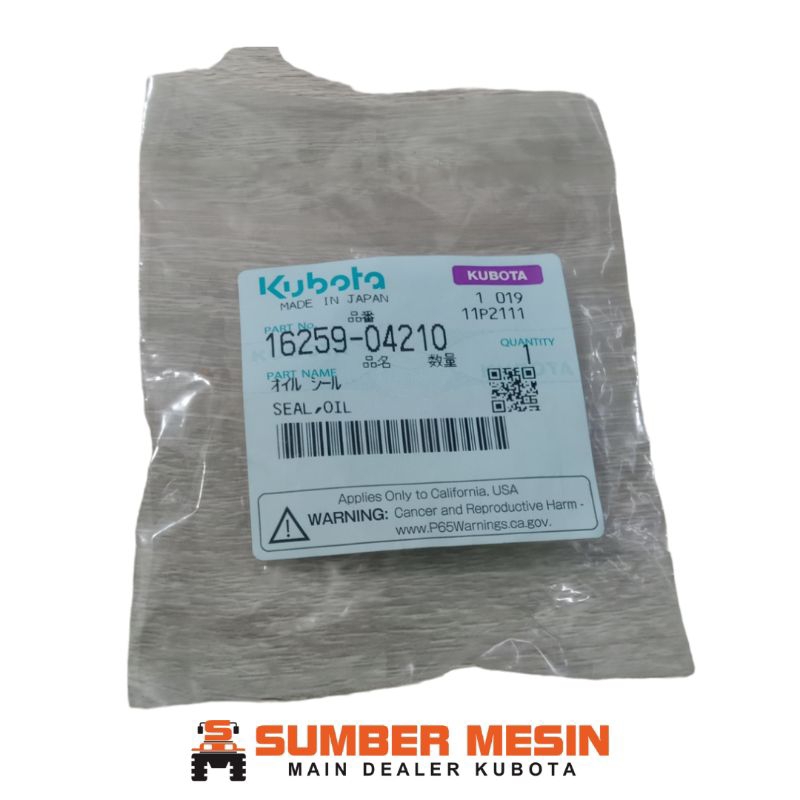 Seal Oil Crankshaft DC35 Kubota 16259-04210