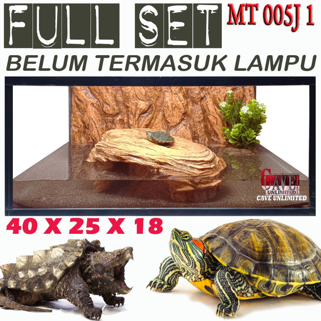 MT005J KANDANG FULL SET AQUARIUM KURA KURA AIR BRAZIL TURTLE RES CST DAMER KURAKURA AMBON MONBI LABI