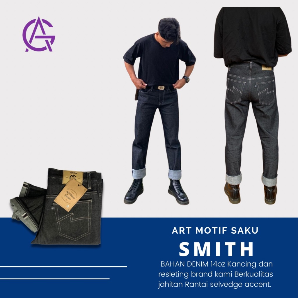 AG DENIM - CELANA DENIM SELVDEGE ACCENT FREE STICKER