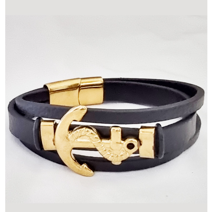 Aksesoris Pria Leather  Bracelet Gelang Pria