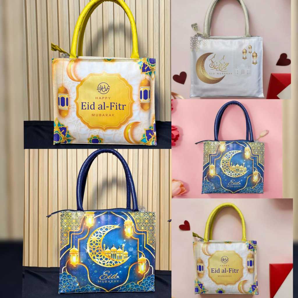 

ITBEL - Tas Hampers Hari Raya Printing Tas Souvenir Idul Fitri Goodie Bag Kulit Mewah Tote Bag Lebaran Dengan Resleting