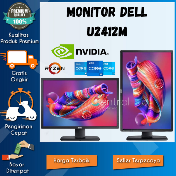 LED Monitor 24 Inch Dell U2412M FHD IPS ( Second Mulus )