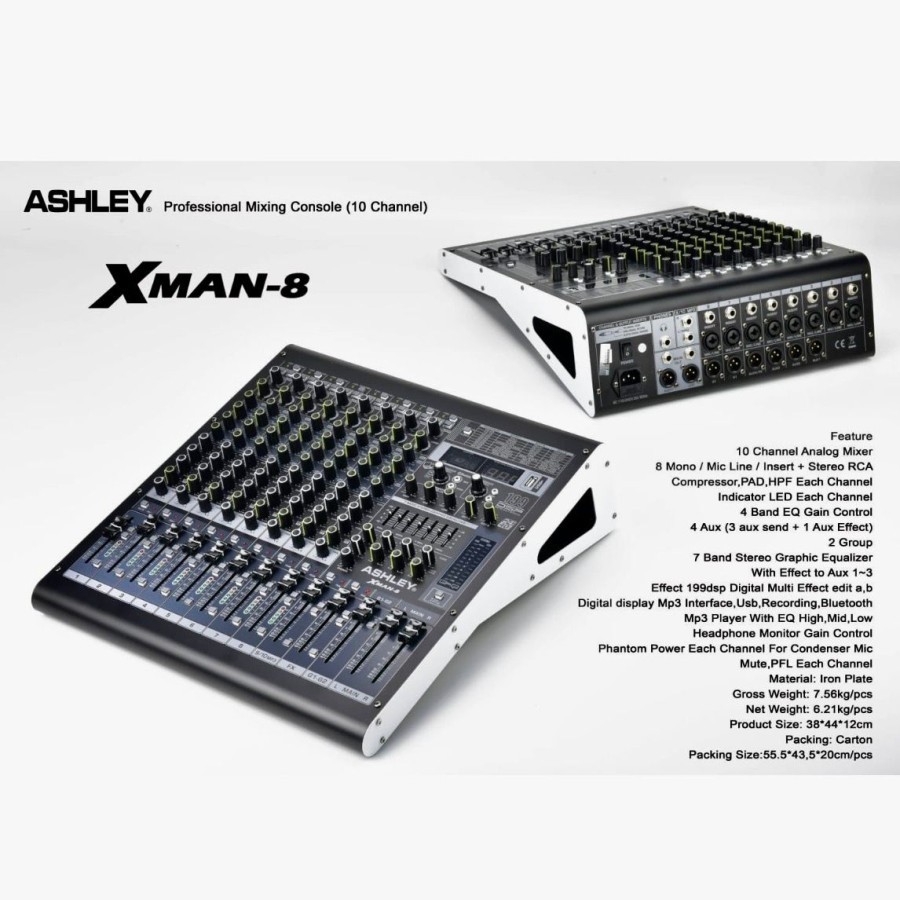 Mixer ASHLEY XMAN 8 / XMAN-8 / XMAN8 8 CHANNEL ORIGINAL ASHLEY