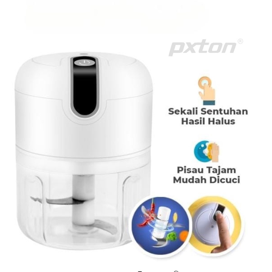 HOT PXTON  Portable Blender Gilingan Mini Bumbu dan Daging dengan USB  USB Mini Chopper Blender Bumb