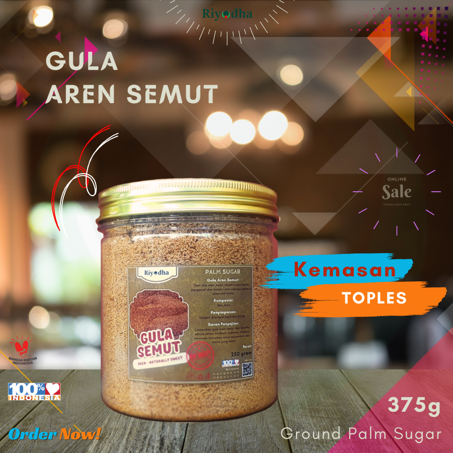 

Gula Aren Bubuk / Gula Aren Semut / Palm Sugar - TOPLES - 375gram