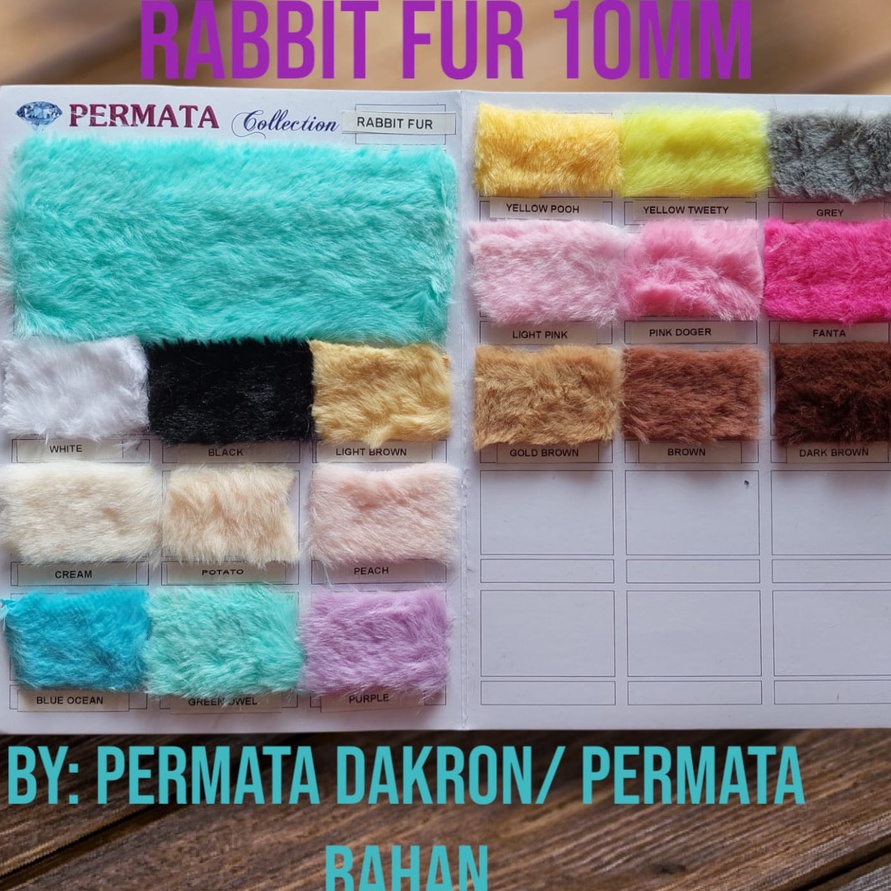 Dijamin Ori Kain Bulu Rabbit Fur Kain Bulu Kelinci HalusBulu Korea Halus Dan Lembut