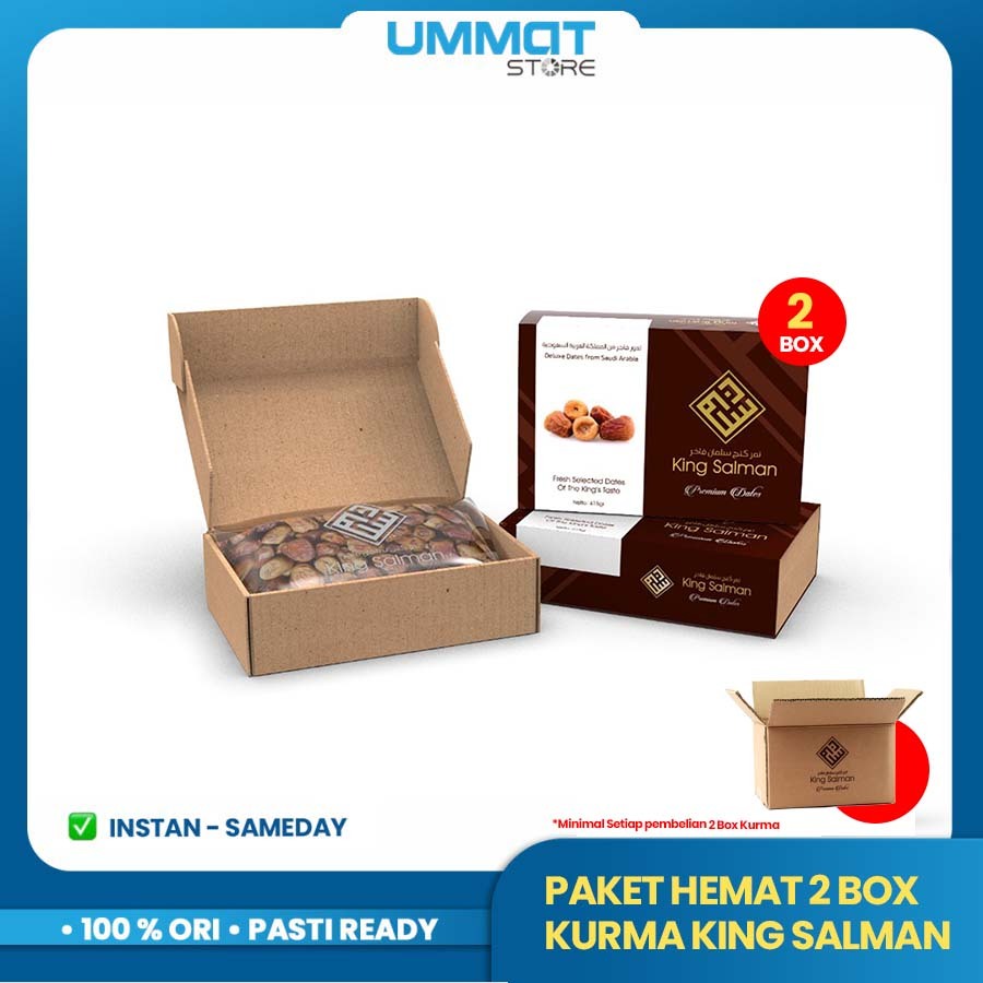 

PAKET 2 BOX Kurma King Salman 500 gram