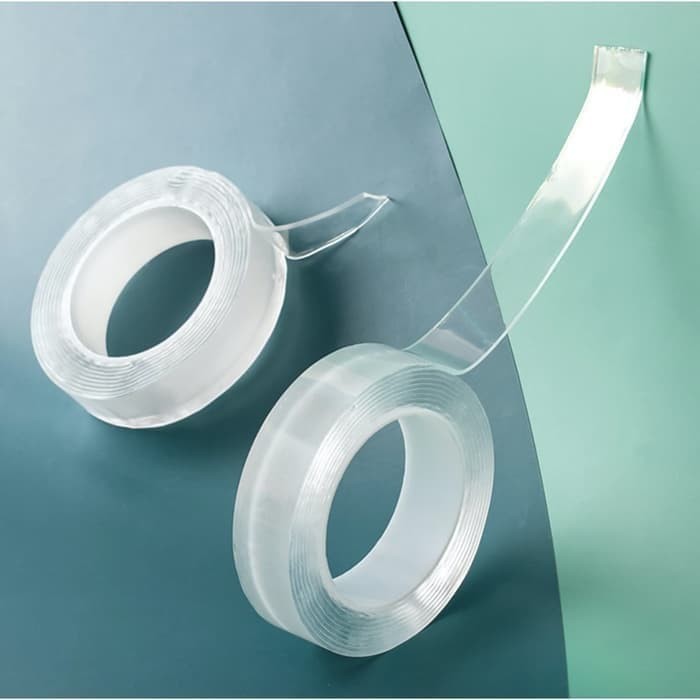 

Double Tape Super/Nano double tape/Isolasi Bening 2 sisi Super Kuat Tanpa Bekas