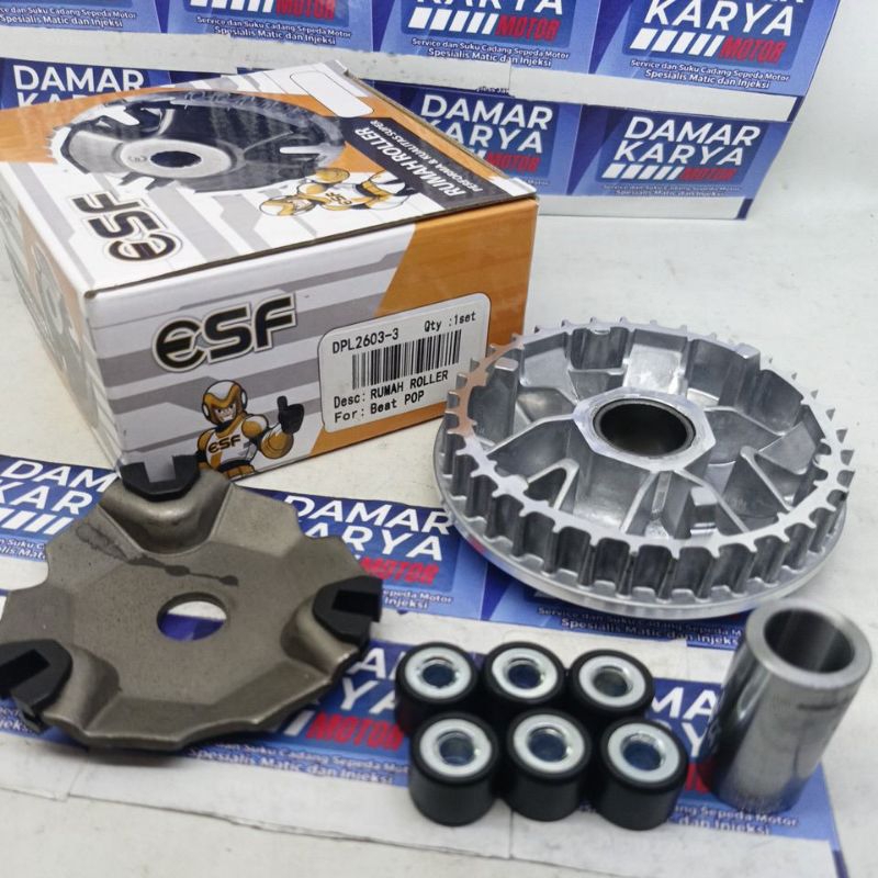 RUMAH ROLER ASSY BEAT ESP - PULI PULLEY DEPAN BEAT ESP K44 ESF