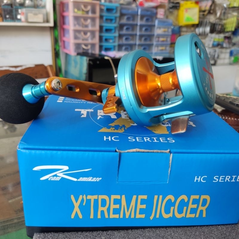 Reel Kamikaze Xtreme Jigger LX4 Left Gulung PE Saja Tidak Terpakai SUPER LIKE NEW Jual Rugi Reel OH 