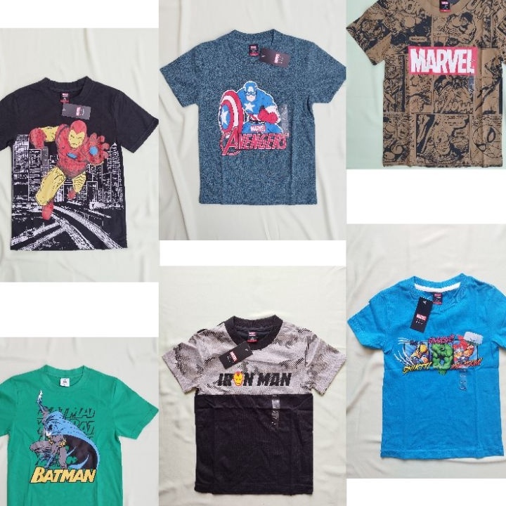 XG34448 Nevada Marvel baju anak laki laki kaos Nevada Kids baju nevada junior kaos anak nevada marve