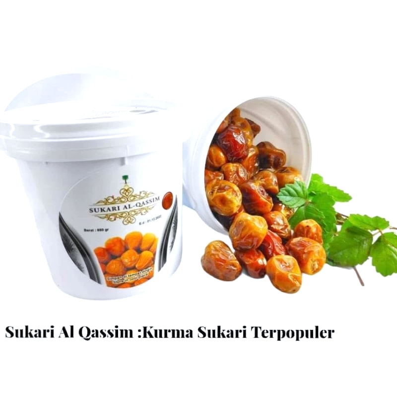 

Kurma Sukari Premium Sayeer AL-QASSIM Ember 850gr kurma sukari premium ember 850gr