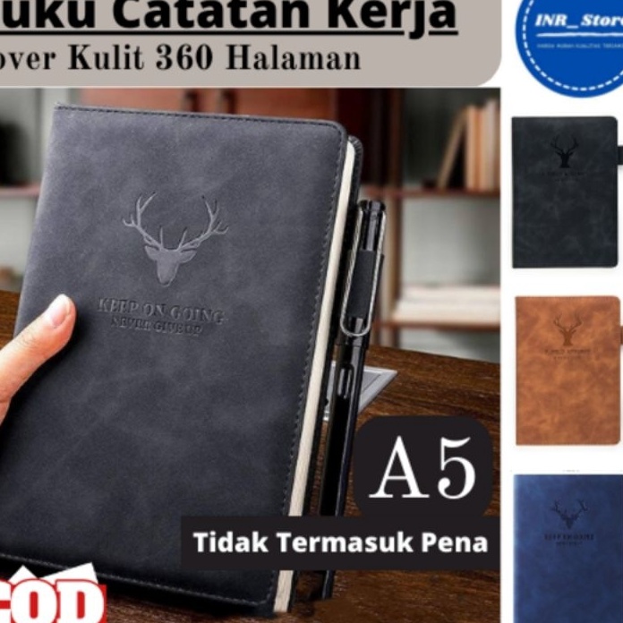

DiSkon Buku Agenda Catatan Kerja Meeting Planner NoteBook Notepad Diary Binder Cover Kulit A5