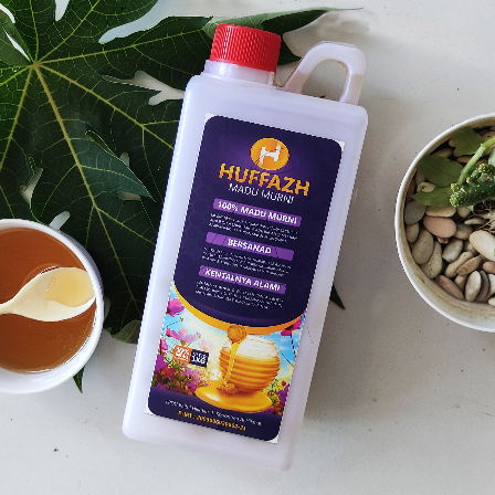 

Madu Murni HUFFAZH Asli Alami Bersanad 1Kg Nektar Randu