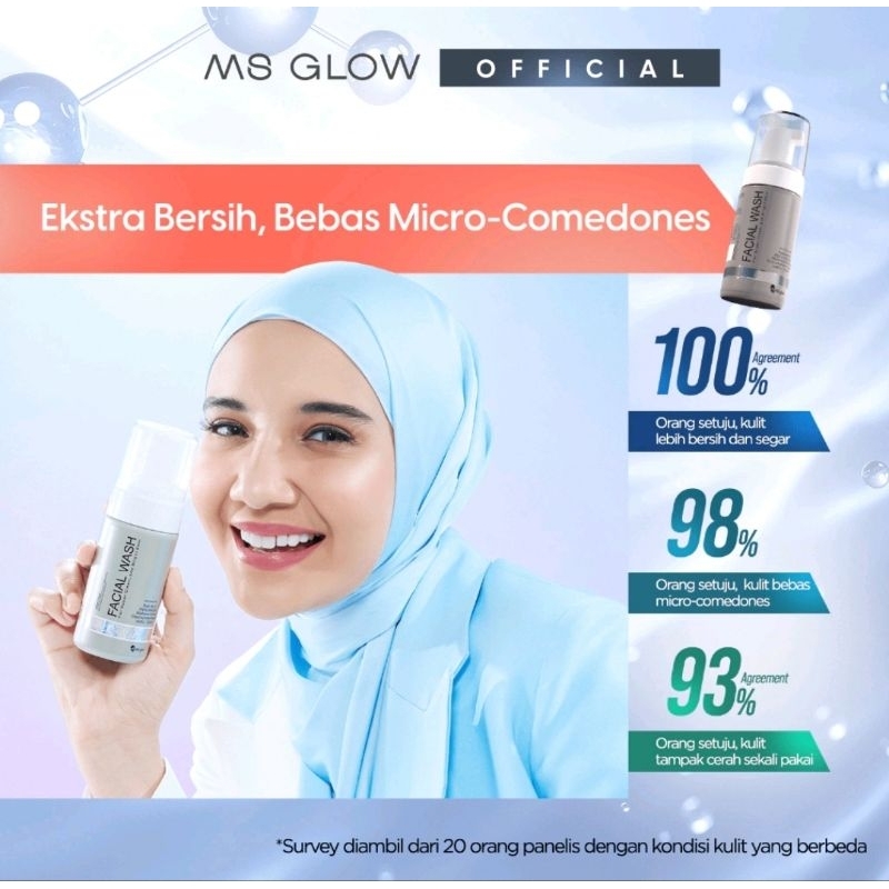 (TERMURAH) FACIAL WASH MS GLOW BEAUTY 100ML /SABUN CUCI MUKA MS GLOW CEWEK