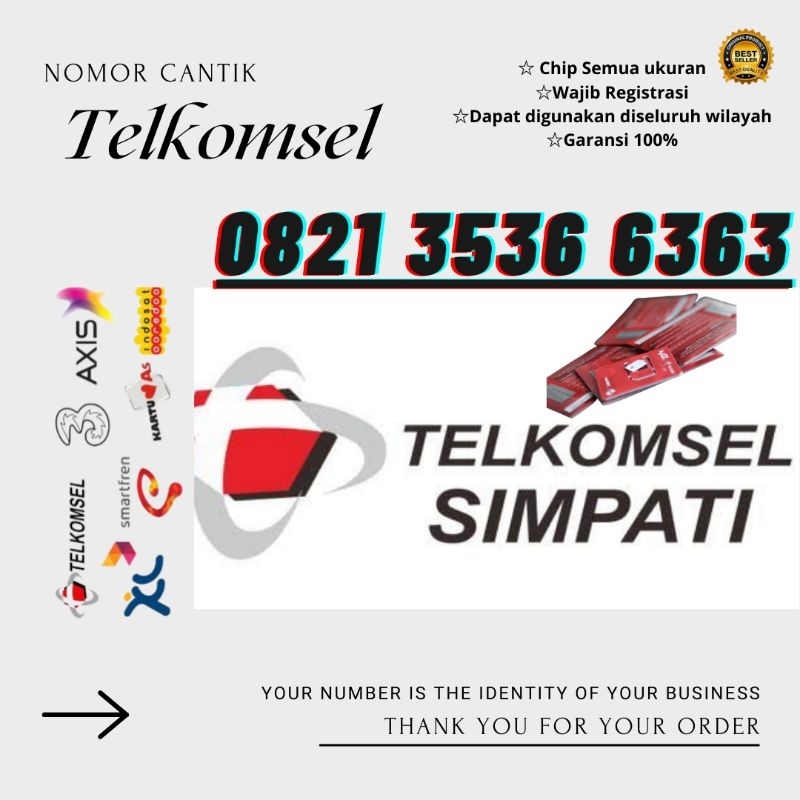 Nomor Cantik Telkomsel Perdana Sakti Combo Internet Murah AbAb 3536 6363