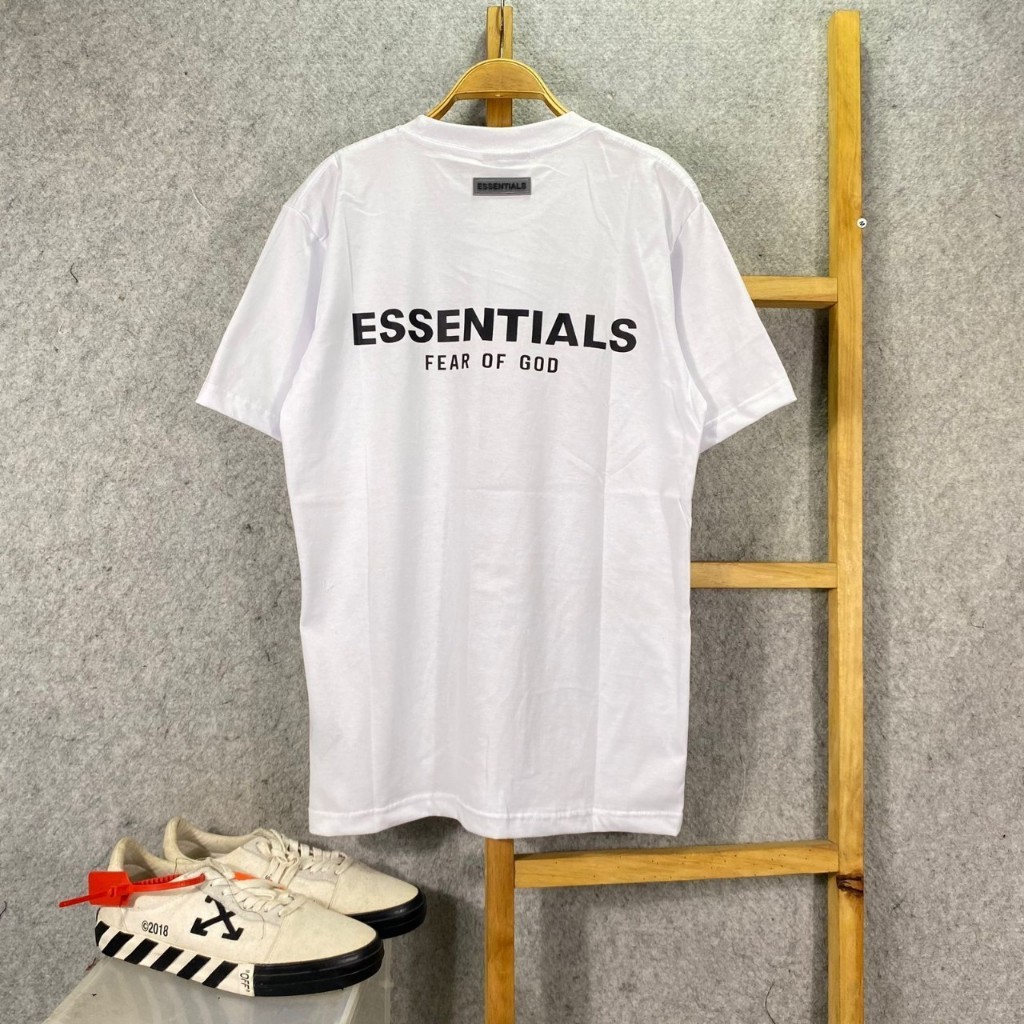 KAOS TSHIRT ESSENTIALS FEAR OF GOD FOG  BB WHITE
