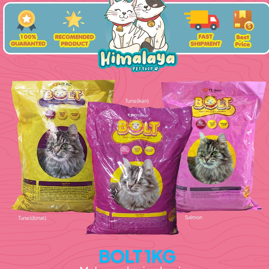 Terlaku Makanan Kucing kering murah BOLT  Makanan kucing termurah