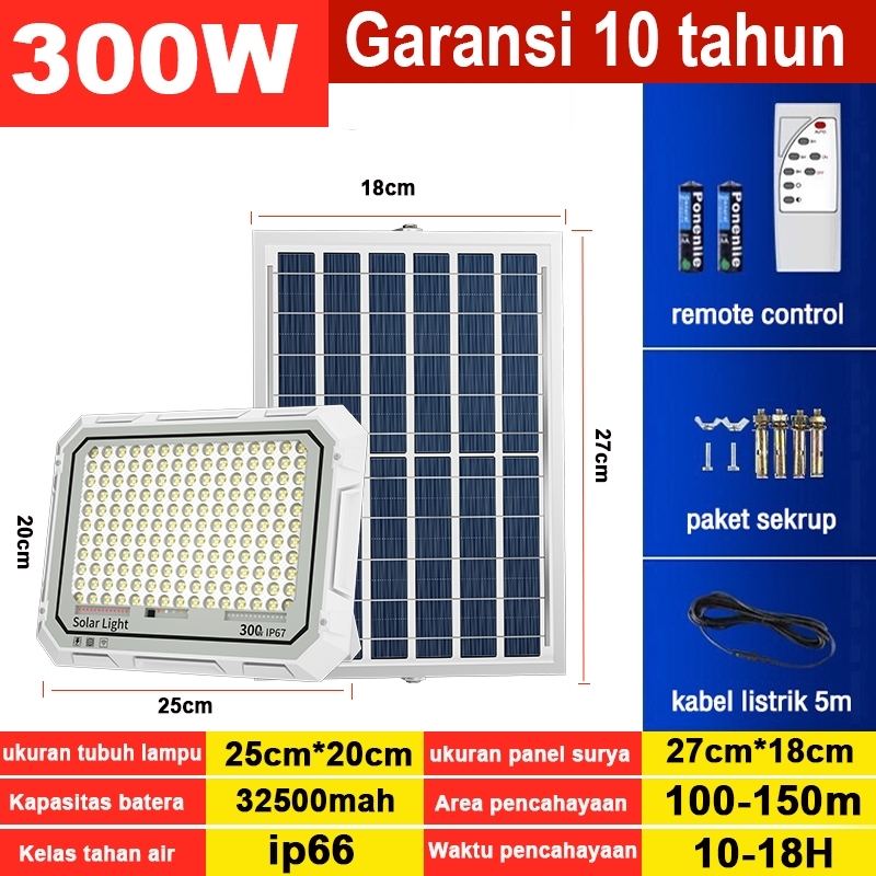 Lampu Tenaga Matahari 500 w Lampu Tenaga Surya Lampu Panel Surya 24 Jam Otomatis LED | Lampu Jalan S