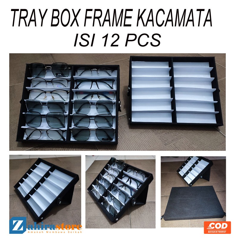 Skle_ - Box Frame Kacamata Isi 12 Bisa Berdiri Display Frame