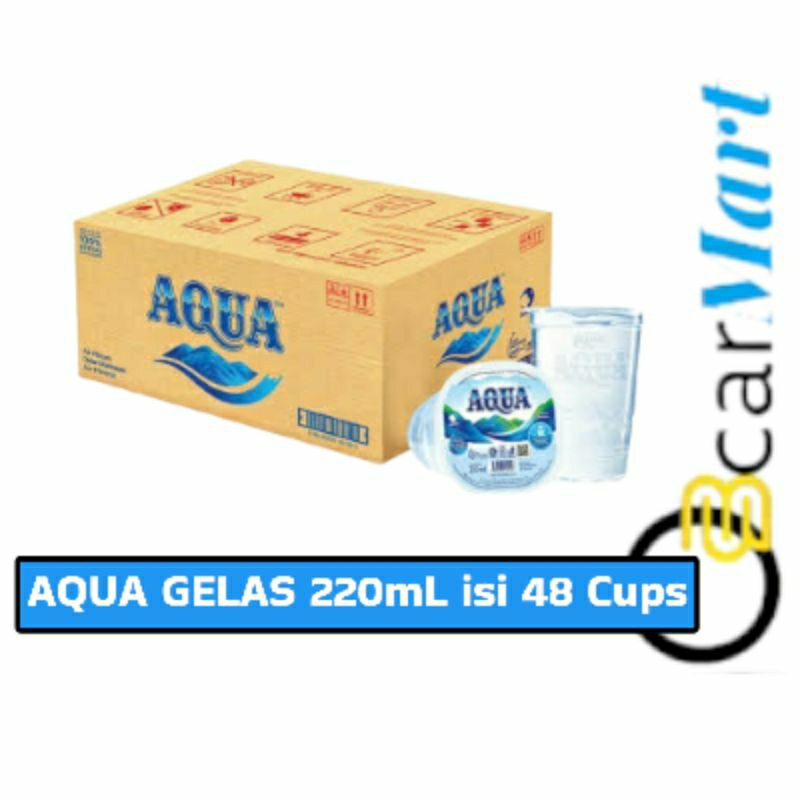 

AQUA Gelas 1 Dus isi 48 Air Mineral 220 ml Murah