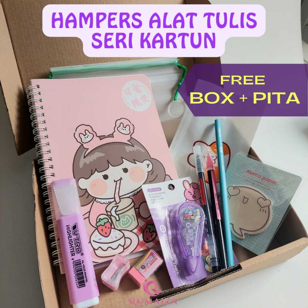 

(11 pcs/pack) Paket Alat Tulis Kartun 11in1 / Stationery Set Fancy / Alat Tulis Set / Stationery Set Lucu/ kado unik untuk teman / kado wisuda / kado ultah unik / hampers wisuda murah / Hampers kado unik / hampers bestie