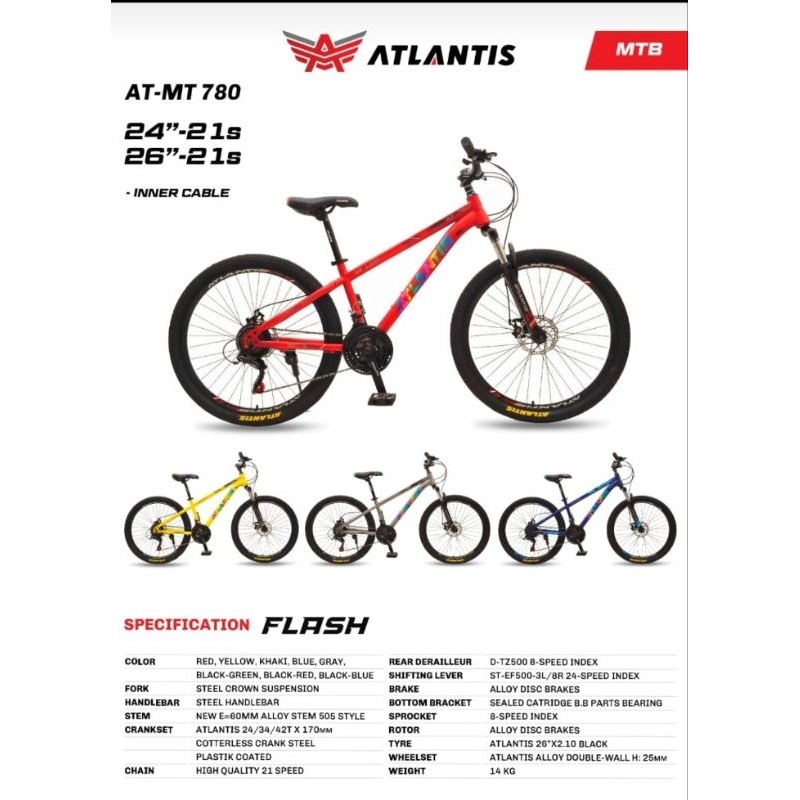 Sepeda Gunung 26 Inch Atlantis Flash AT-780NEW MODEL
