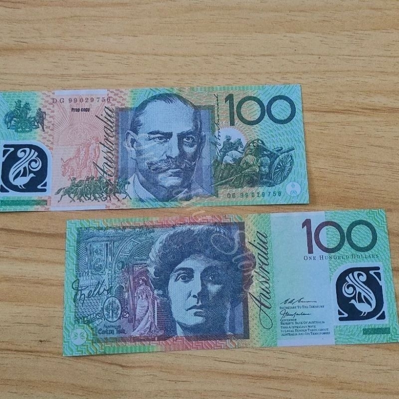 Replika Uang Dolar Australia 100 AUD / Uang Mainan / Australian Dollars / Dolar Australi / 100 Dolla
