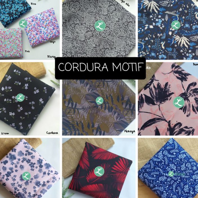 KODE 77 KAIN CORDURA MOTIF  CORDURA MOTIF BUNGA