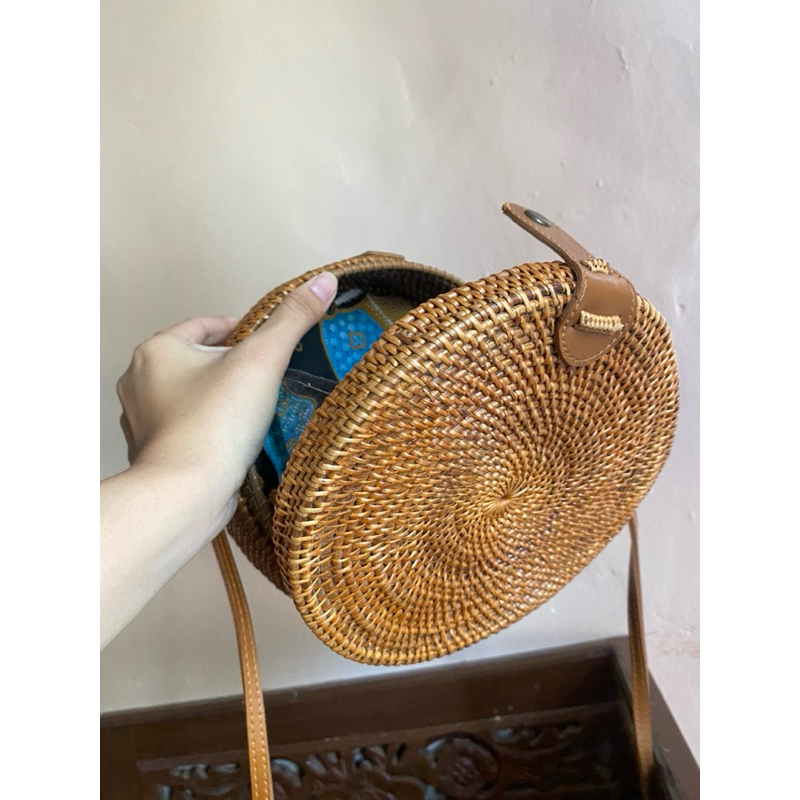 Preloved tas bambu asli bali