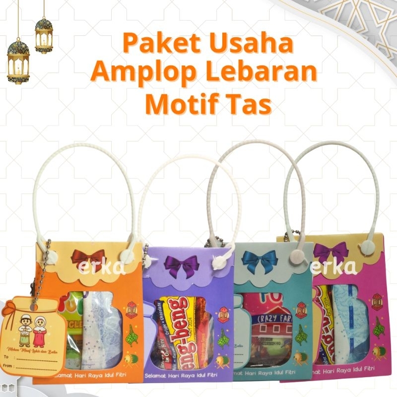 

Paket Usaha Amplop Lebaran Motif Tas