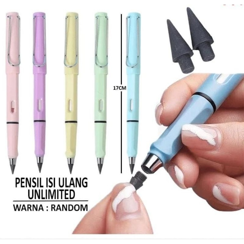 

Eternal Pensil Premium/Pencil tanpa isi Abadi alat tulis anak sekolah+penghapus