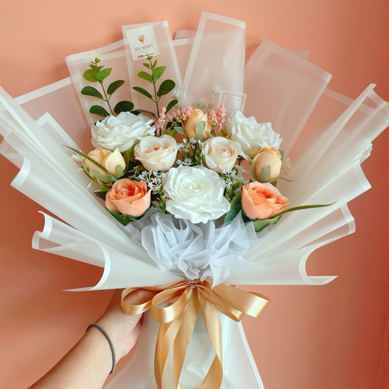 Bouquet korean/bunga palsu/ artificial flower/bucket/wedding gift/ nikahan hadiah/wisuda/bucket ulan
