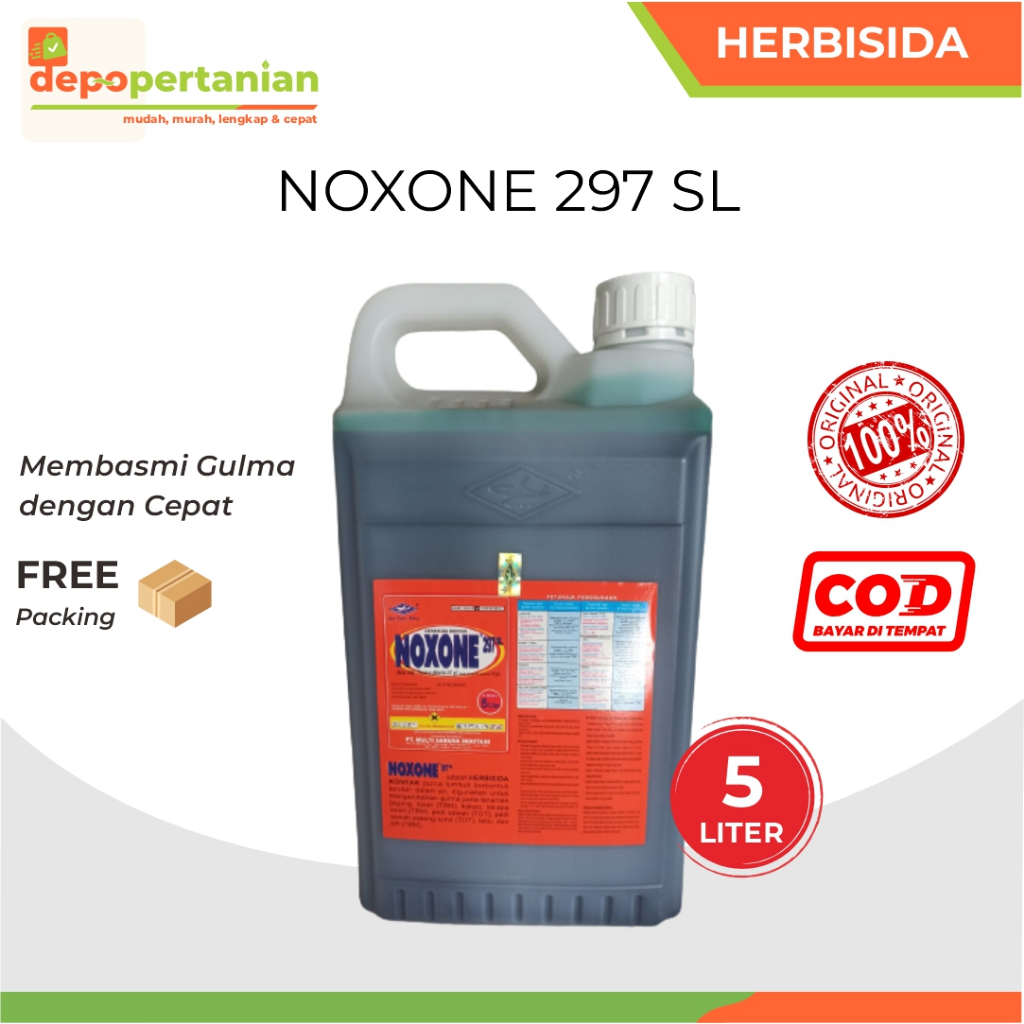 Depo Pertanian - Noxone 297 SL 5 Liter Herbisida Kontak Obat Pembasmi Gulma Rumput Liar