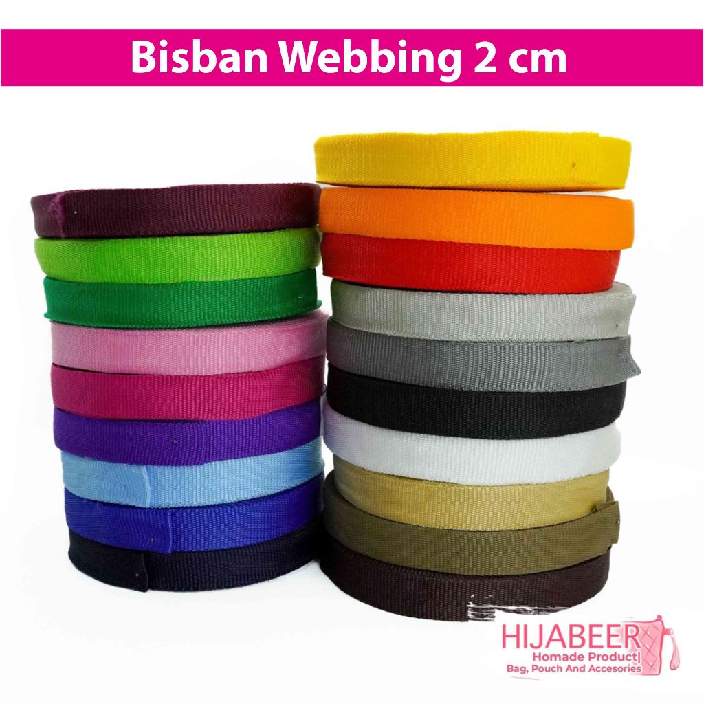 Bisban Webbing 2cm - Tali Tas Aksesoris Strap Tas /4meter
