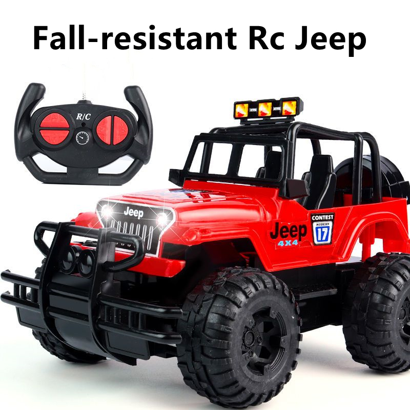 Remote Control Jeep Rc Off-road Rock Crawler 1:16 Truck Dengan Lampu Mainan Anak Mobil