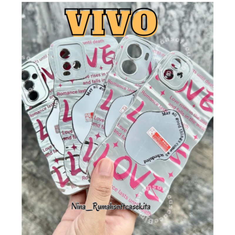SOFTCASE PRETTY LOVE MIRROR ANDROID VIVO Y21 Y21S Y21T Y21A Y16 Y15S Y01