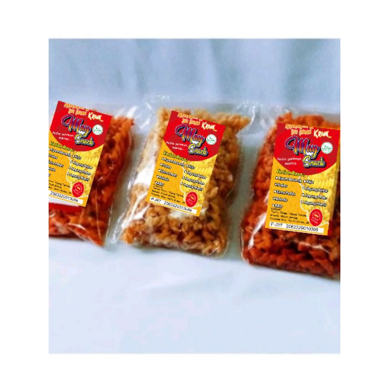 

makaroni gandum spiral enak may Snack kemasan 80 gram