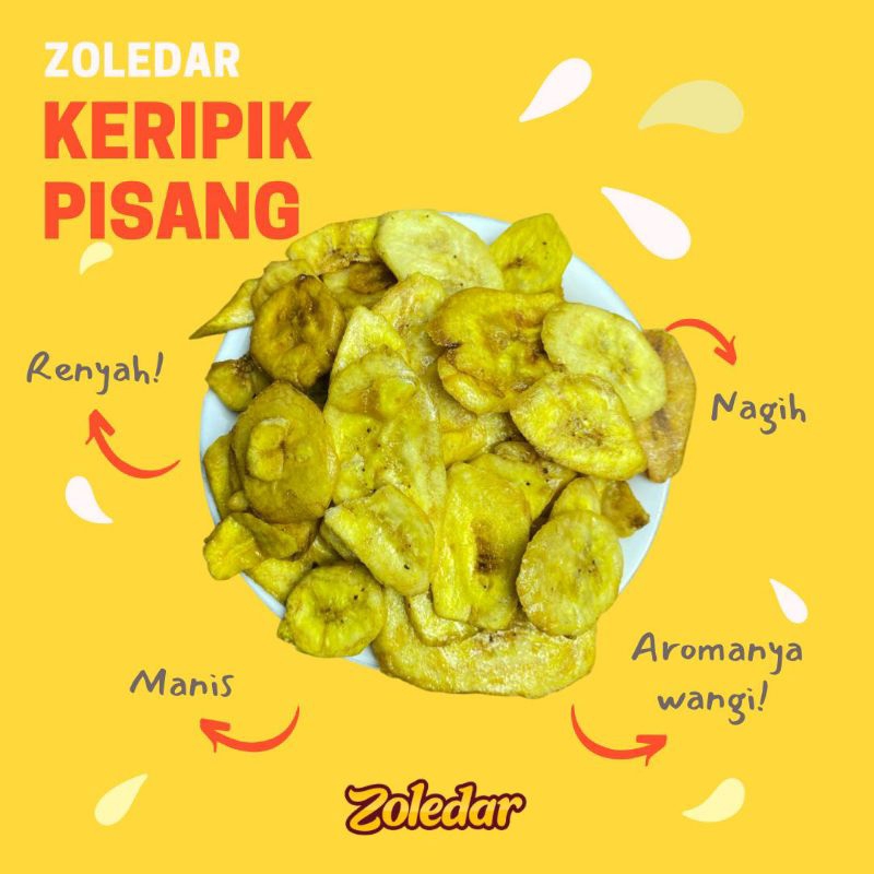 

Keripik pisang manis dari Zoledar Snack yang manis dan renyah banget