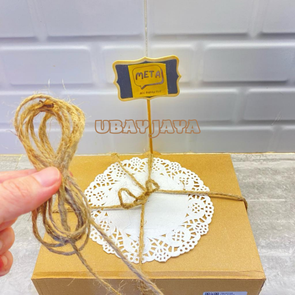 

tali 1 mm roll - tali sabut kelapa kecil- tali hampers-tali kado 100 m