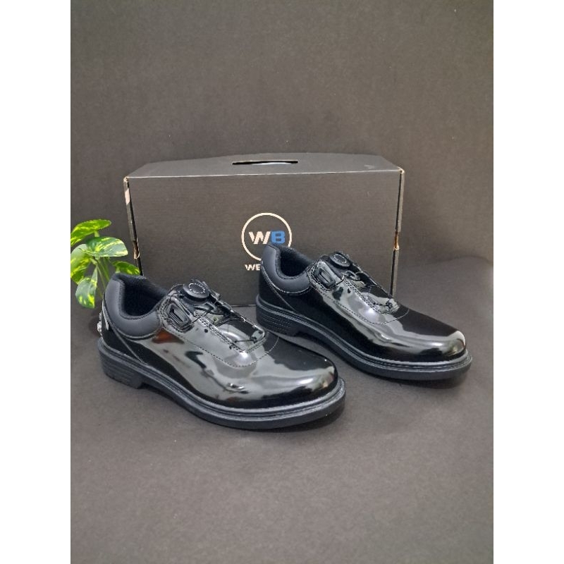 Original Sepatu PDH Tali Putar Webest TNI Polri Kilap Kulit Asli Sepatu PDH Webest