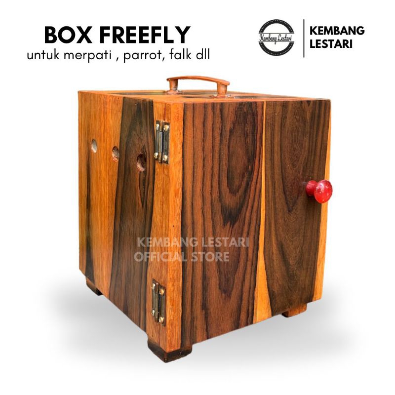 BOX BAWA BURUNG FALK SUNCONURE JALAK KEKEP KAYU SONOKELING