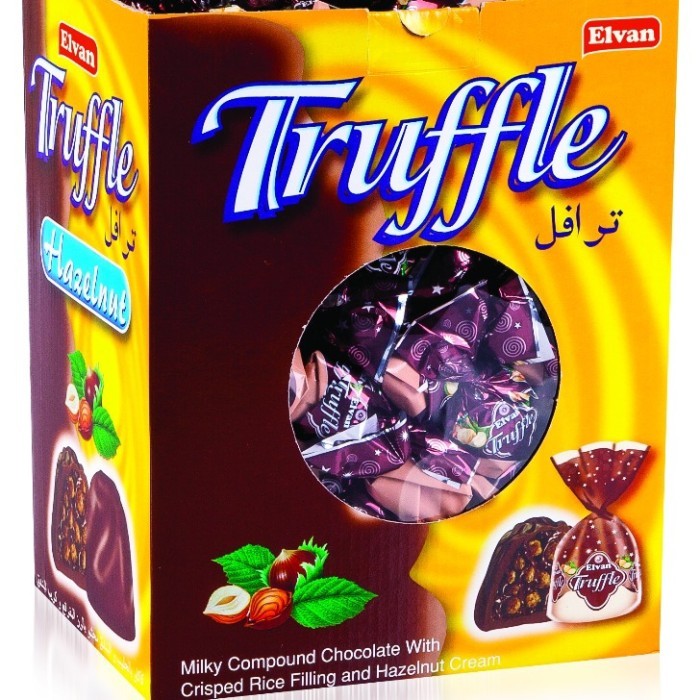 

Coklat Turkey Elvan Truffle Rasa Hazelnut 500gr - Coklat Tukri Coklat Arab Rasa Hazelnut Untuk Oleh-Oleh Haji dan Umroh