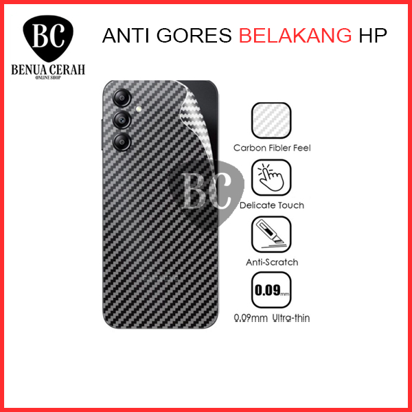 SKIN CARBON INFINIX SMART HD 6 3 PLUS HOT 11 12 12i 12 PLAY NOTE 8 ANTI GORES BELAKANG HP