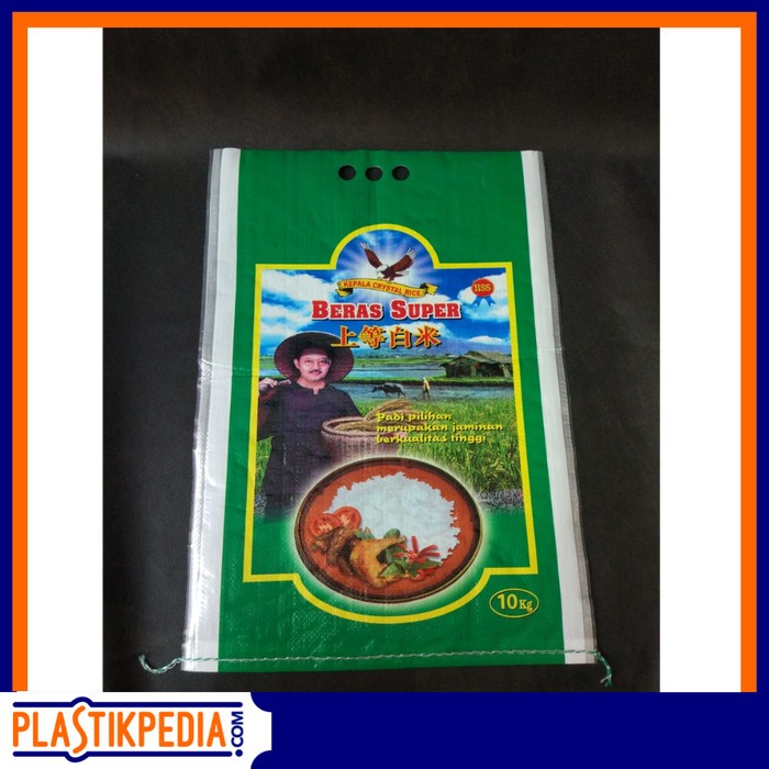 Karung Beras Laminasi Pak Tani 10 kg – Ukuran 35x55 cm