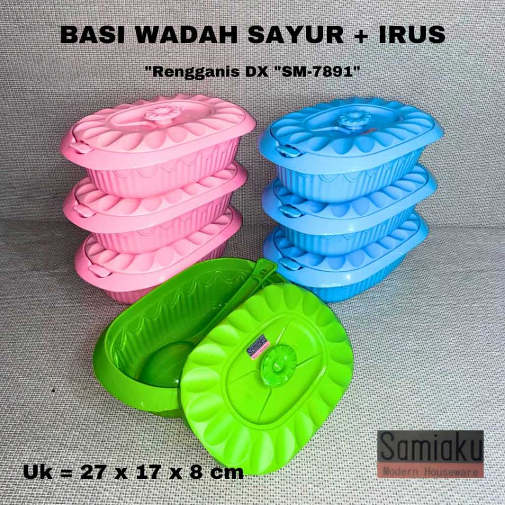 6 set Basi Wadah Sayur + Irus/ Basi Wadah Makanan /  Wadah Prasmanan  / Tempat Sayur Tutup