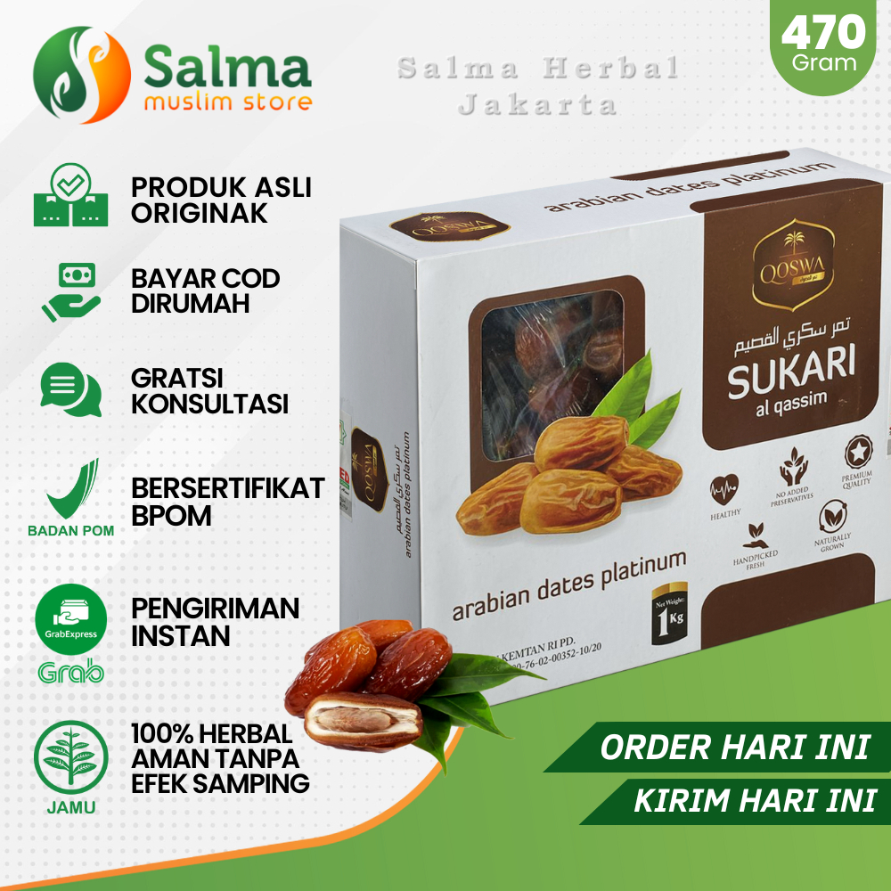 

Kurma Sukari 1 kg Asli Kurma Sukari Premium Kurma Sukari Ember Sukkary Al Qoswa