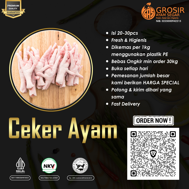 

Ceker Ayam Segar ( Kaki ) 1Kg